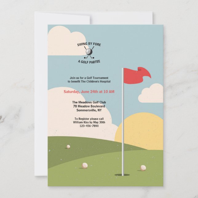 Invitation Golf Greens (Devant)