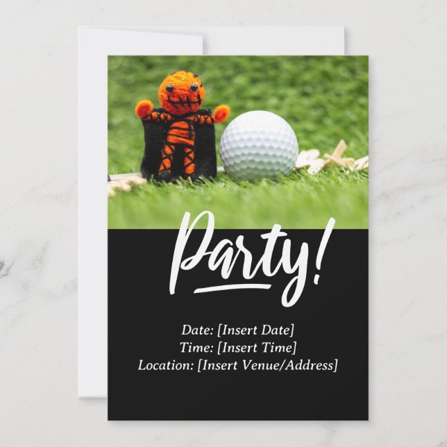Invitation Golf Halloween thème pour golfeur (Devant)