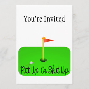 Invitation Golf haut ou fermé de putt