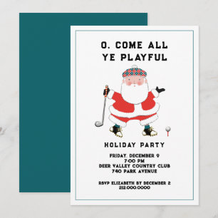 Invitation Golf Holiday Party