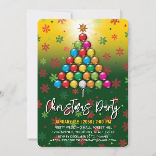 Invitation Golf Joyeux Noël-vacances Design