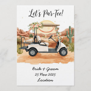 Invitation Golf Let's Par-Tee ! Mariage de golf en Arizona