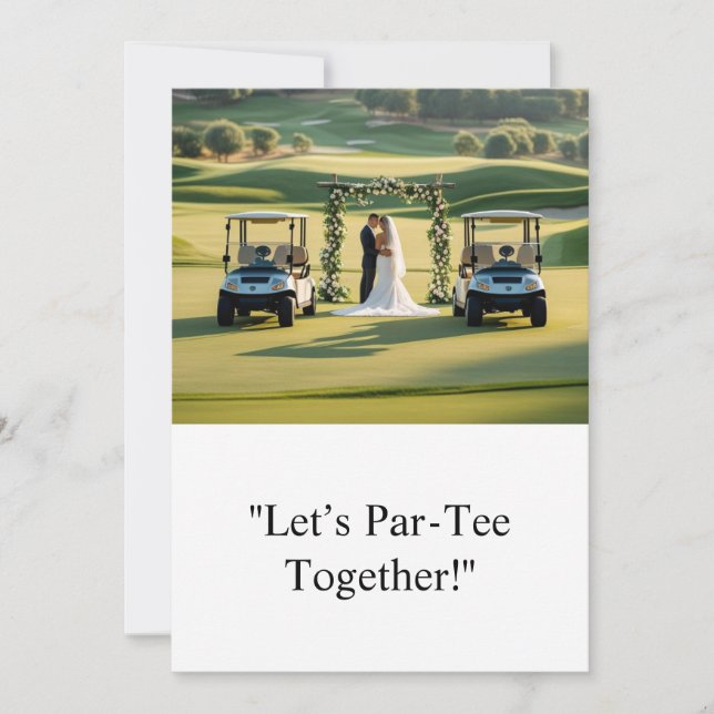 Invitation Golf Mariage Sauvegarder la Date Golf thématique (Devant)