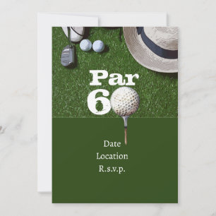 Invitation Golf Par 60e anniversaire de golfeurs de soixante 