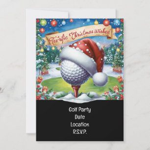 Invitation Golf Par tee Golfer Christmas Party