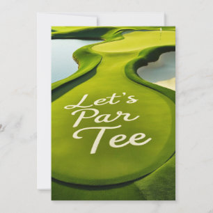 Invitation Golf Par Tee texte sur Putting Green