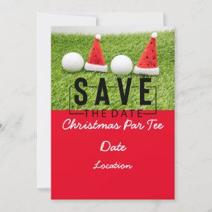 Invitation Golf Party enregistrer la date pour Noël