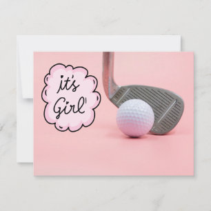 Invitation Golf petite fille c'est fille sur Arrière - plan r