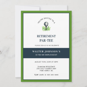 Invitation Golf Retraite à thème PAR- TEE