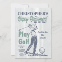 Golf Retro Happy Retirement Party