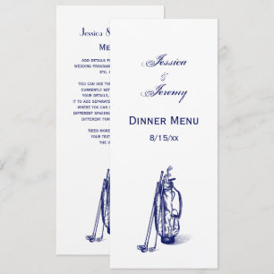 Invitation Golf Sac Golf Club Bleu