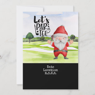 Invitation Golf Santa Claus Noël Fête de Noël Enregistrer la 