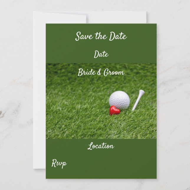 Invitation Golf Sauvegarder la date (Devant)