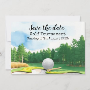 Invitation Golf Sauvez la date Tournoi de golf