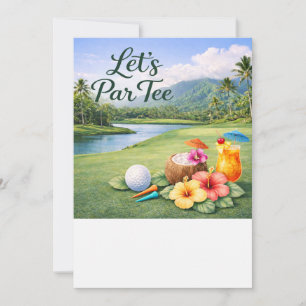 Invitation Golf thème hawaïen
