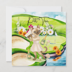 Invitation Golfer Bachelorette Party pour Amoureux de les cha