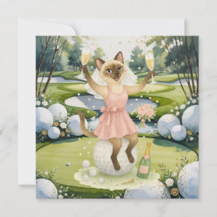 Invitation Golfeuse femme Économisez la date de la mariée ent