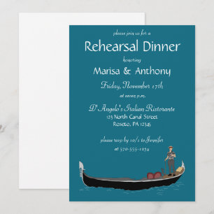 Invitation Gondola de Venise avec Dîner de répétition Gondoli