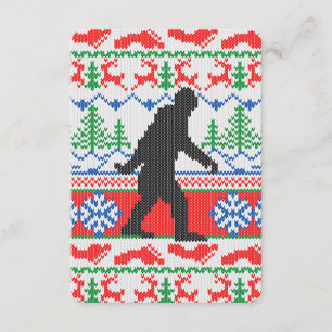 Invitation Gone Squatching, un vilain style de knit de Noël