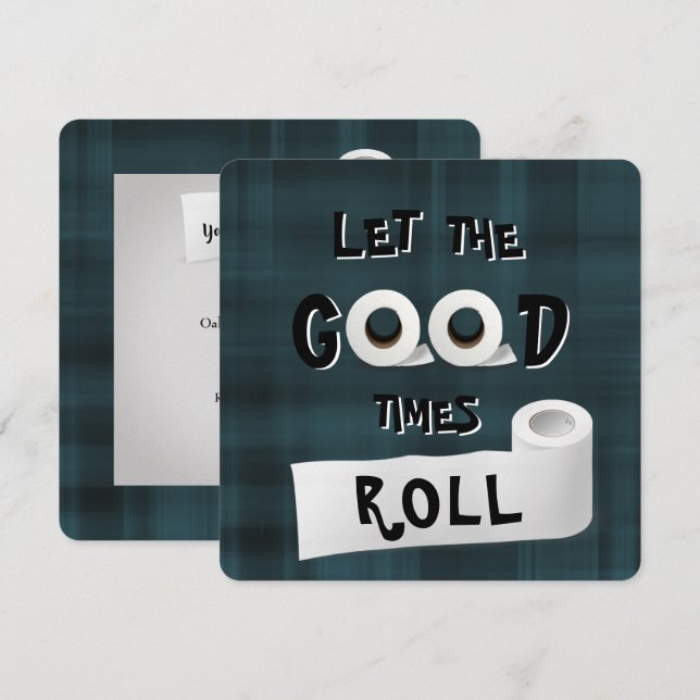 Invitation Good Times Roll papier toilette (Devant / Derrière)