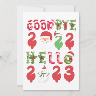 Invitation Goodbye 2022 Hello 2023 Happy New Year Christmas