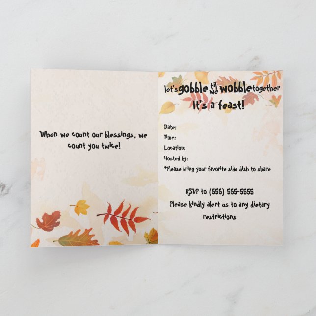 Invitation Gorgeons jusqu'à ce que nous titubions (Intérieur)