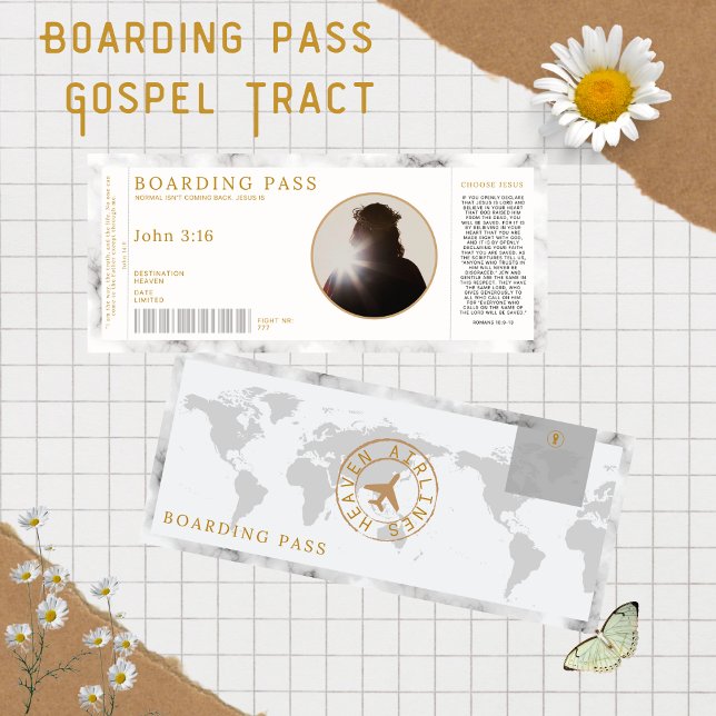 Invitation Gospel Boarding pass English (Créateur téléchargé)