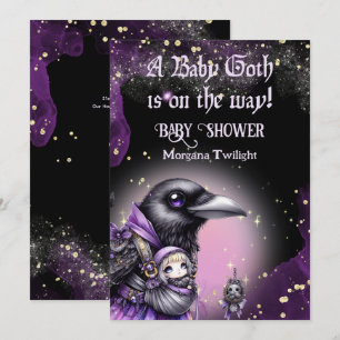 Invitation Goth Baby Girl livrée par Crow Moonlight