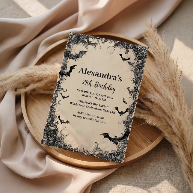 Invitation Gothic Arch Midnight Birthday (Créateur téléchargé)