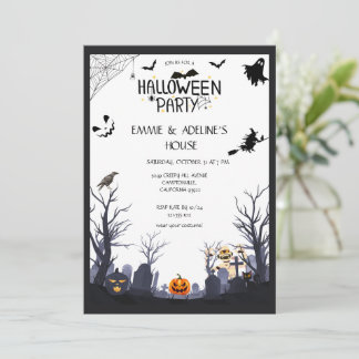 Invitation Gothic Black Crow Halloween Party 