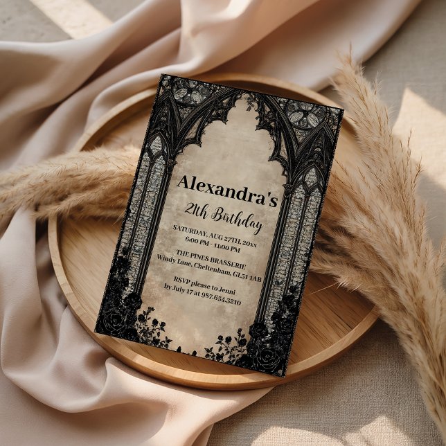 Invitation Gothic Chandelier Midnight Birthday (Créateur téléchargé)