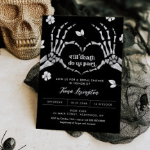 Gothique Amour Halloween Nuptiale Douche Invitatio