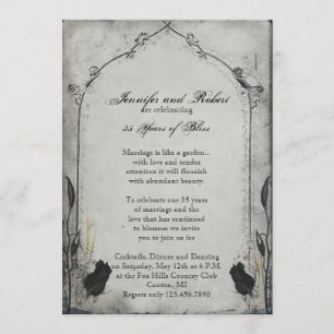 Invitation Gothique Anniversaire de Mariage à Treillis de Ros