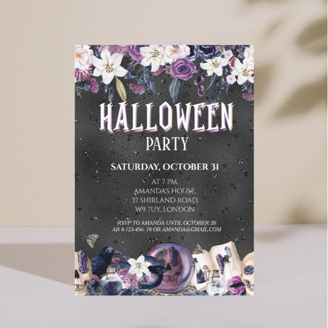 Invitation Gothique de la fête d'Halloween (Créateur téléchargé)