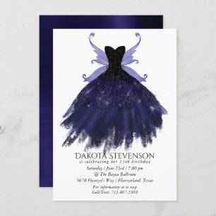 Invitation Gothique Fairy Indigo Gown Fleur royale violet p