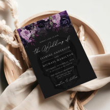 Gothique Floral Crâne Halloween Mariage