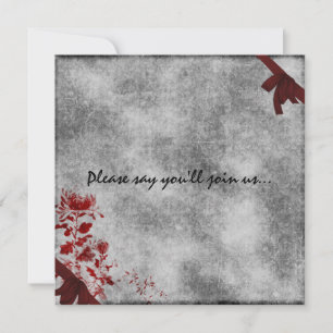 Invitation gothique grunge de mamans rouges