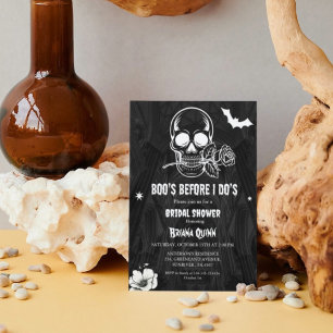 Invitation Gothique Halloween Boos Avant I Dos Fête des marié