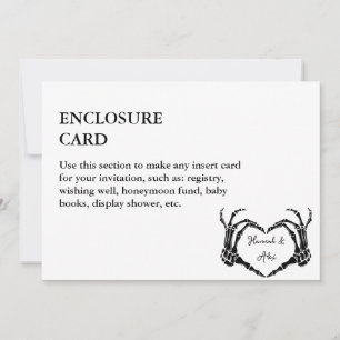 Invitation Gothique Halloween Mariage de coeur crâne