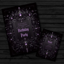 Gothique Lux violet et noir Anniversaire