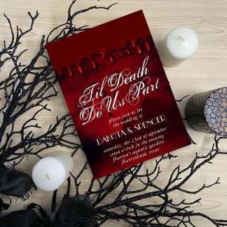 Invitation Gothique Luxe | Sang et Gore Jusqu'à ce que la mor