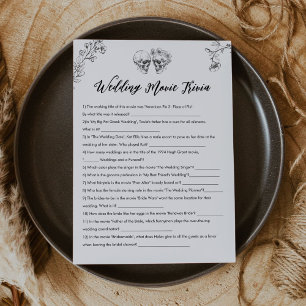 Invitation Gothique Mariage Movie Trivia Fête des mariées Jeu
