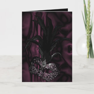 Invitation Gothique Masquerade - Couleur Vin