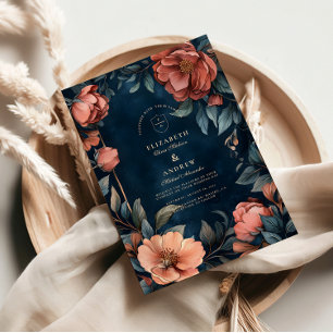 Invitation Gothique Moody Floral Mariage