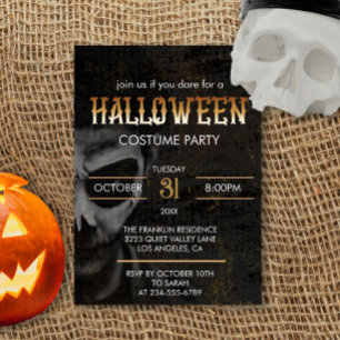 Invitation Gothique Noir Adulte Halloween Costume effrayant