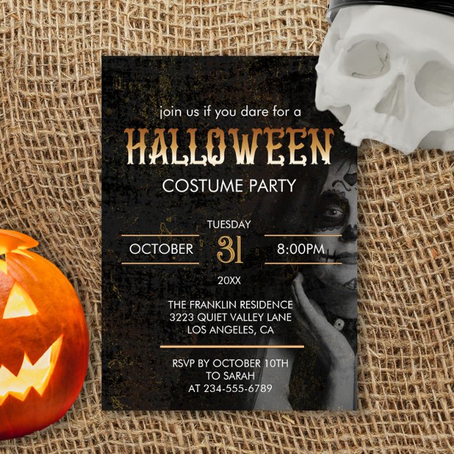 Invitation Gothique Noir Adulte Halloween Costume effrayant (Créateur téléchargé)
