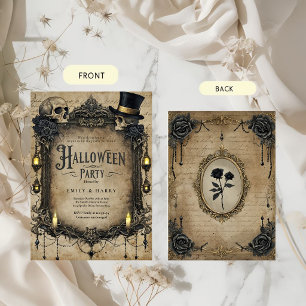 Invitation gothique pour une fête d'Halloween Crân