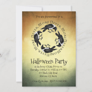 Invitation Gothique Ravens Halloween