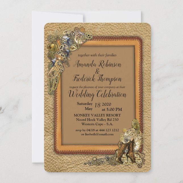Invitation Gothique - Steampunk artisanal (Devant)