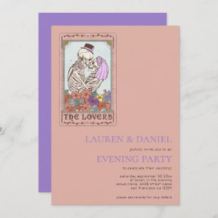 Invitation Gothique Tarot Card QR Soirée Mariage